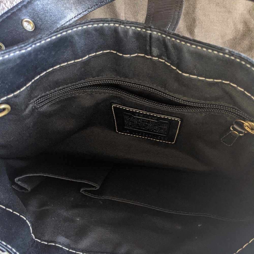 Coach Black Logo Shoulder Bag - Picture 6 of 8